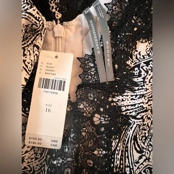 Anthropologie By Anthropologie Lacy V-Neck Mini Dress - Picture 11 of 11